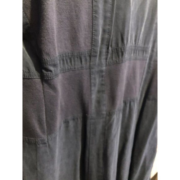 Soft Surroundings Snap Button Shirt Dress w/Ribbed Waist Sz L, LS - Picture 6 of 7